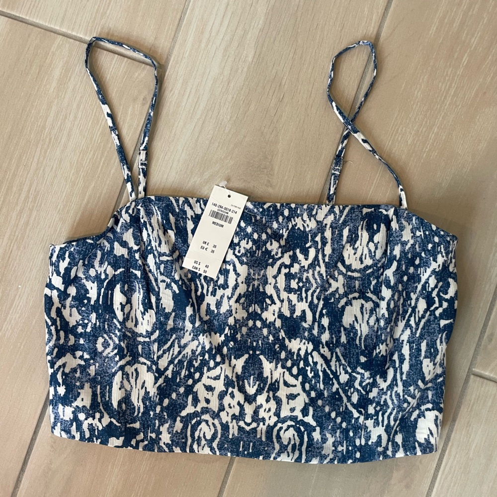 Abercrombie & Fitch Navy and White Camisole